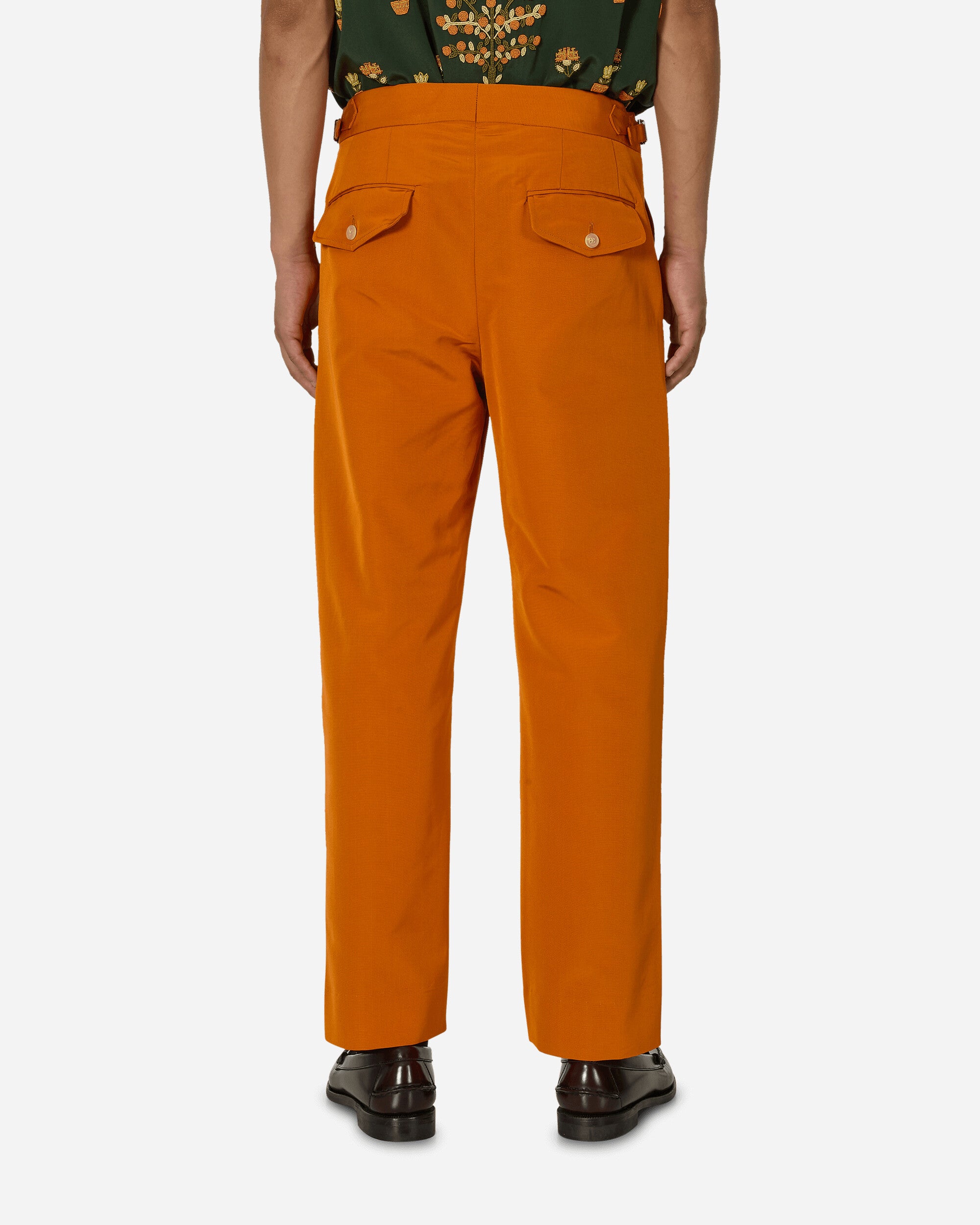 Bode Ginger Faille Trousers Orange Pants Casual MRS24BT022 1