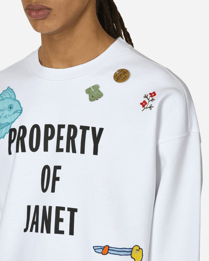 Bode Property Of Janet Crewneck White Sweatshirts Crewneck MRS24CS008 1