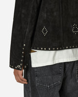 Bode Deck Of Cards Studded Jacket - Black Black Coats and Jackets Leather Jackets MRS24OW013 1