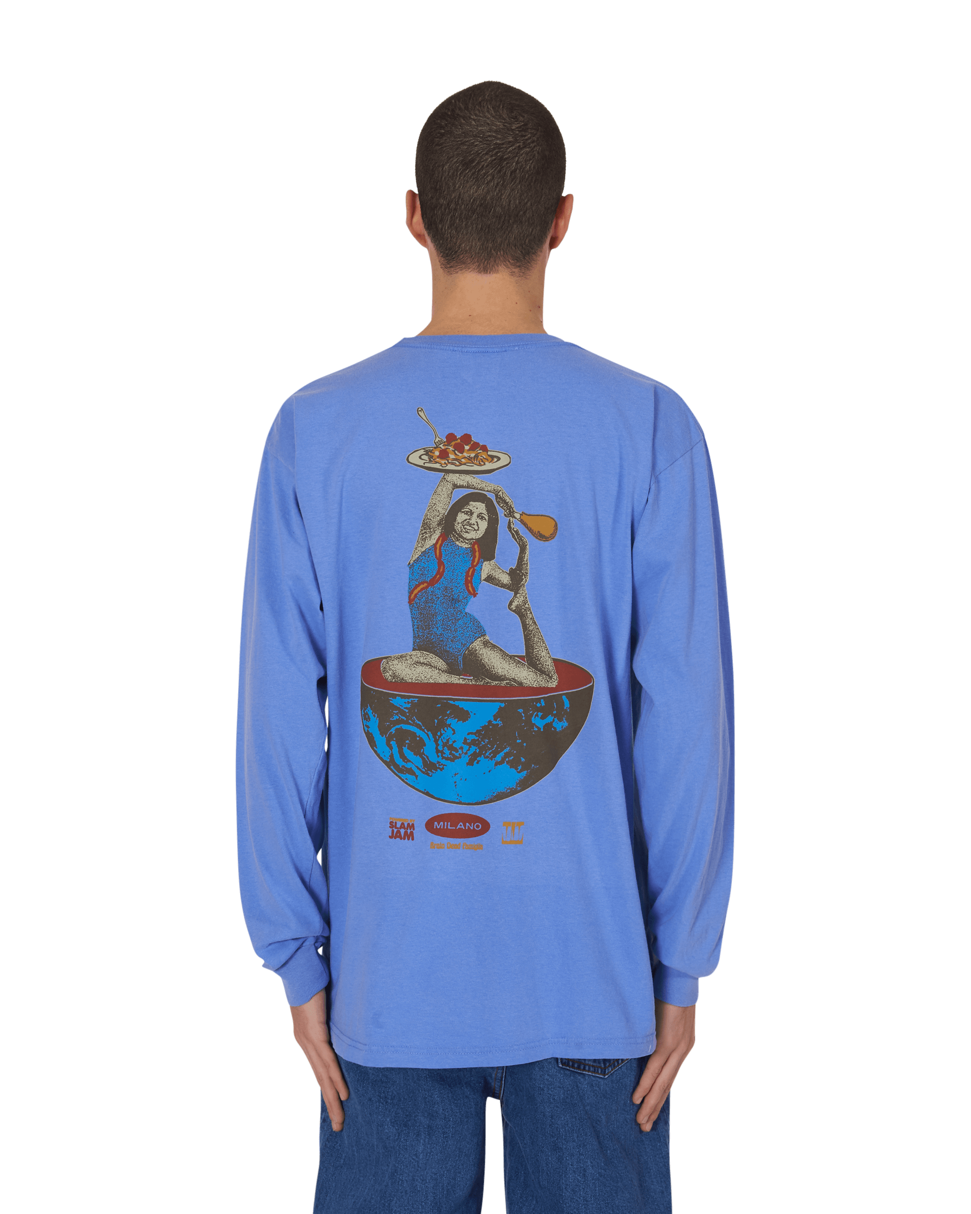 Brain Dead SLAM JAM SPACEDELICIOUS LIGHT BLUE T-Shirts Longsleeve BDF19T01001222BL09 BL09