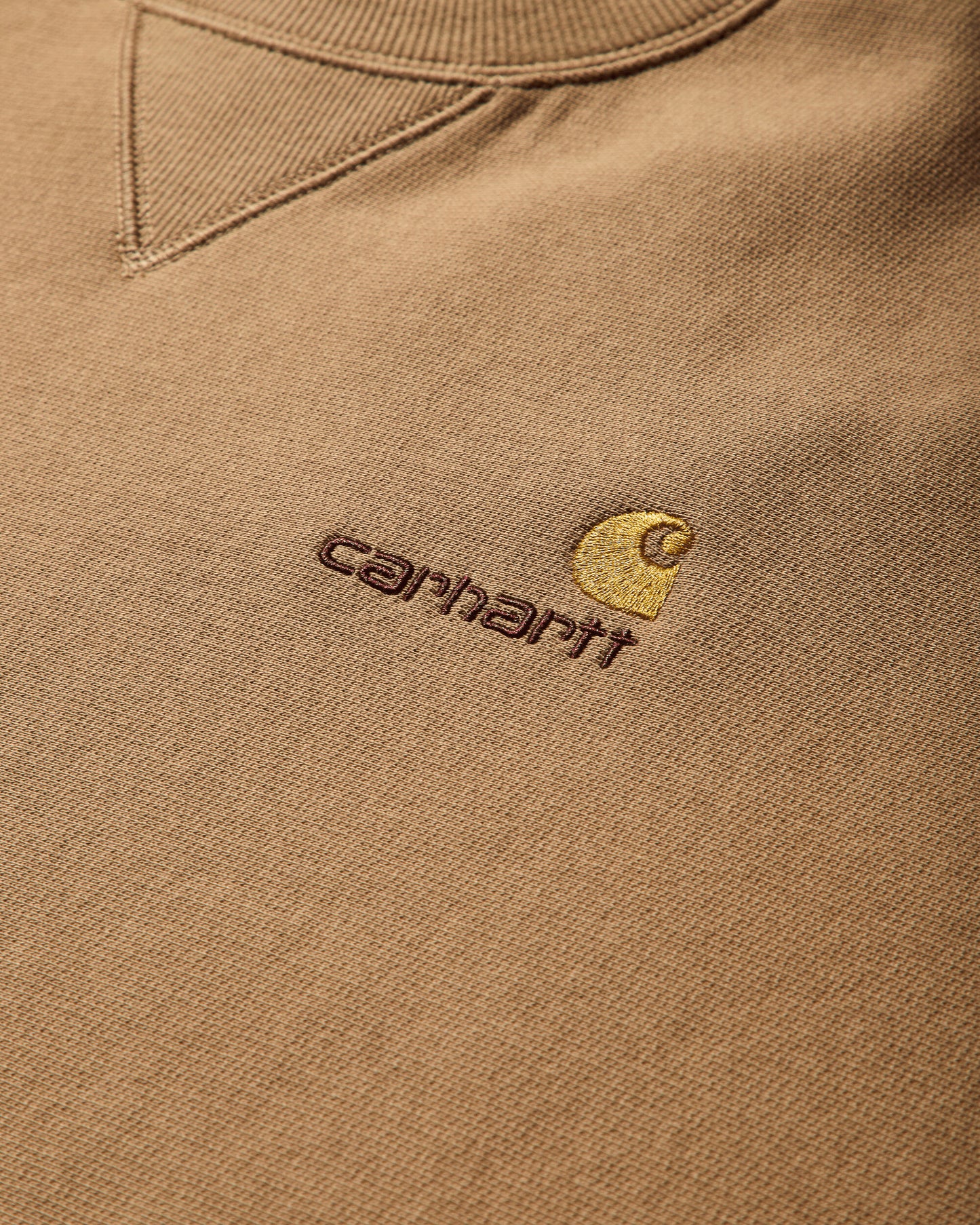 Carhartt WIP American Script Sweat Peanut   Sweatshirts Crewneck I025475 2FSXX