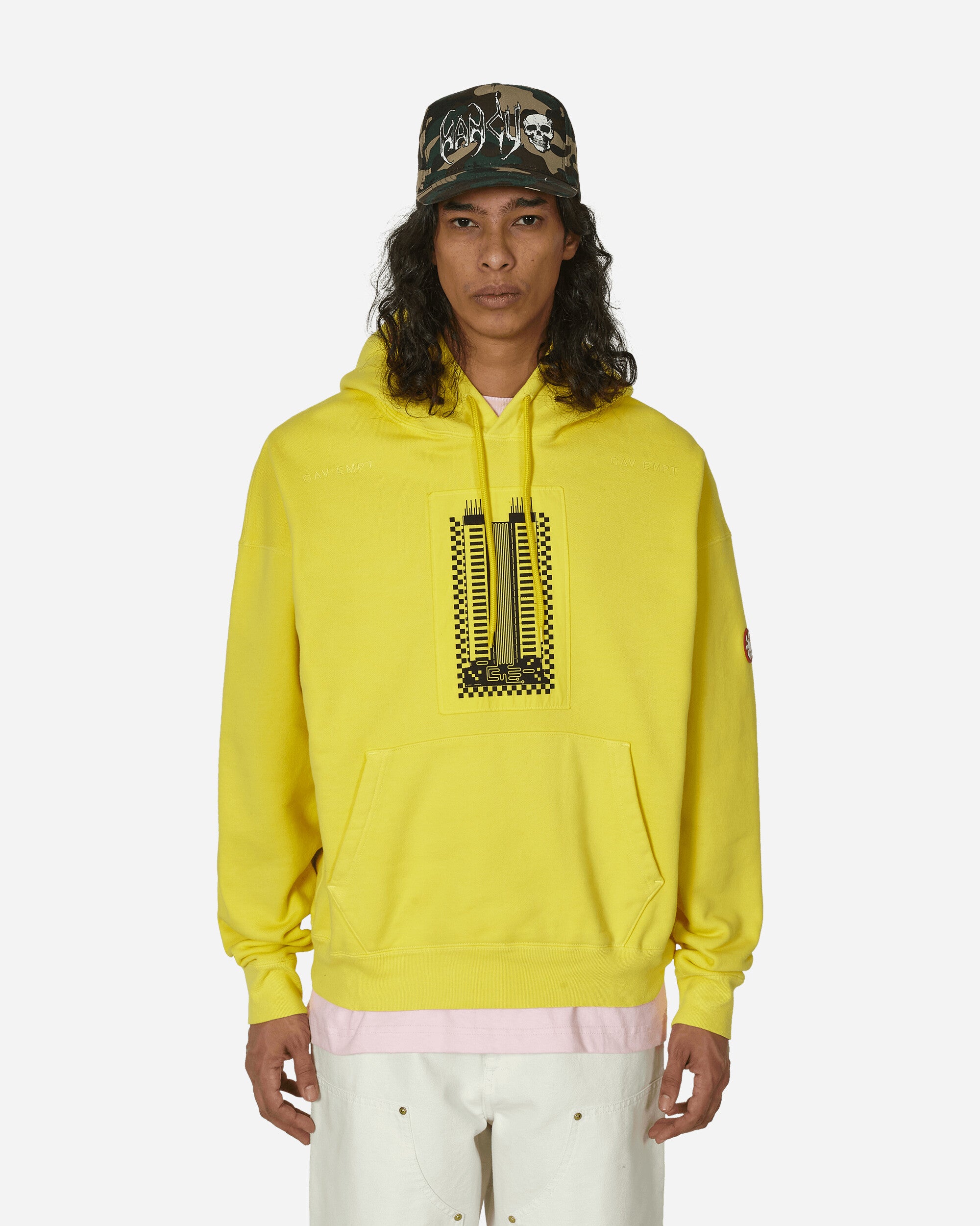 Cav Empt Overdye Reprocess Heavy Hoody Yellow Sweatshirts Hoodies CES25CS07 YLLW