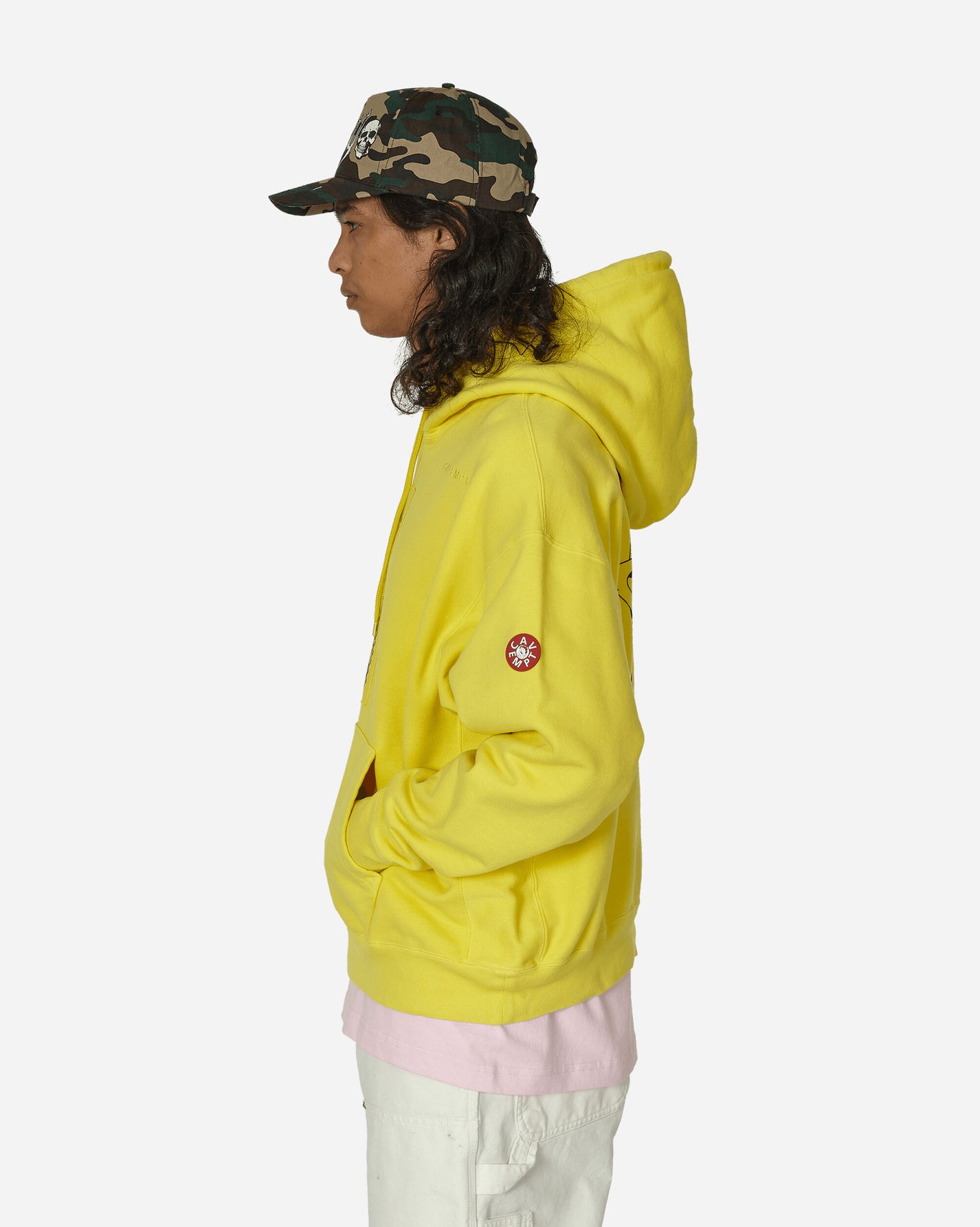 Cav Empt Overdye Reprocess Heavy Hoody Yellow Sweatshirts Hoodies CES25CS07 YLLW