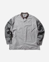 Cav Empt Overdye Grid Sleeve Big Shirt Grey Shirts Longsleeve Shirt CES26SH08 001