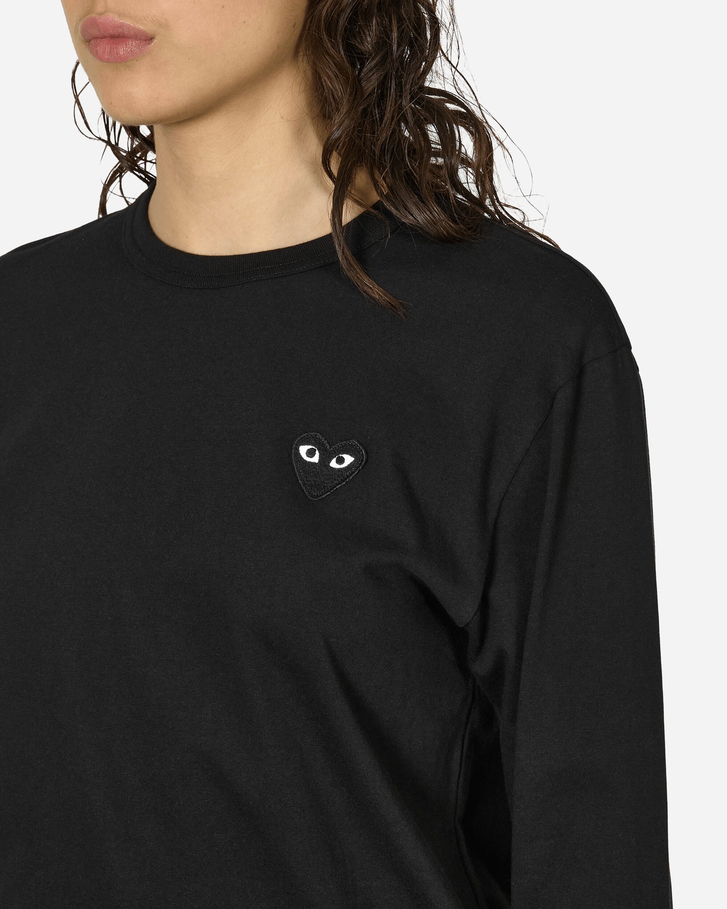 Comme Des Garçons Play T-Shirt Long Sleeve Knit Black T-Shirts Longsleeve P1T120  1