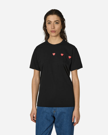 Comme Des Garçons Play T-Shirt Short Sleeve Knit Black T-Shirts Shortsleeve P1T337  1