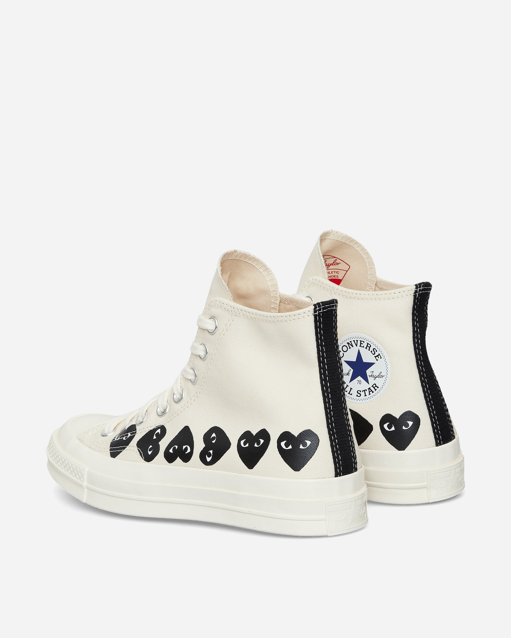 Comme Des Garçons Play Multi Heart Ct70 Hi Top Shoes White Sneakers High P1K127  2