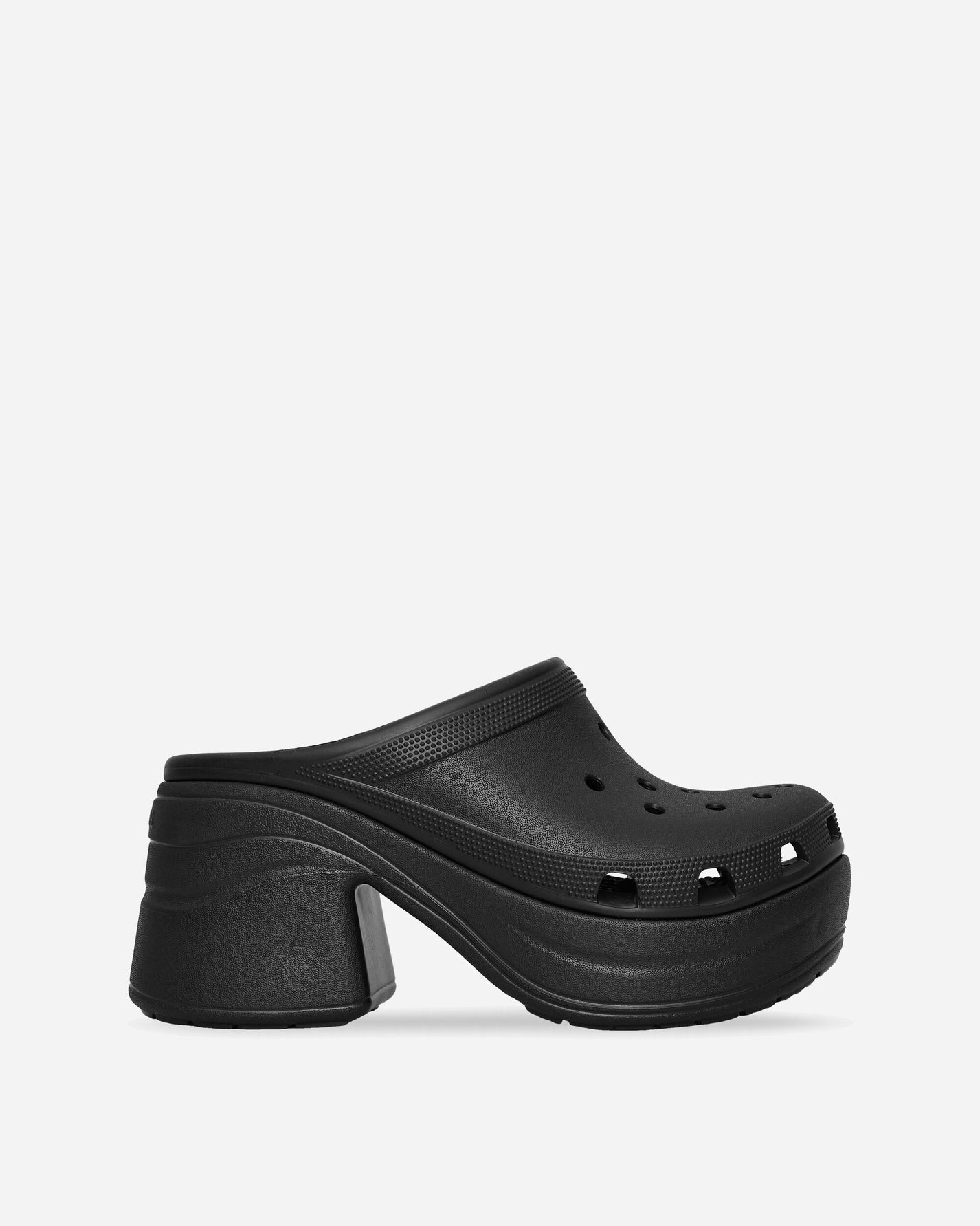 Crocs Wmns Siren Clog Black Classic Shoes High Heels CR.208547 BLK