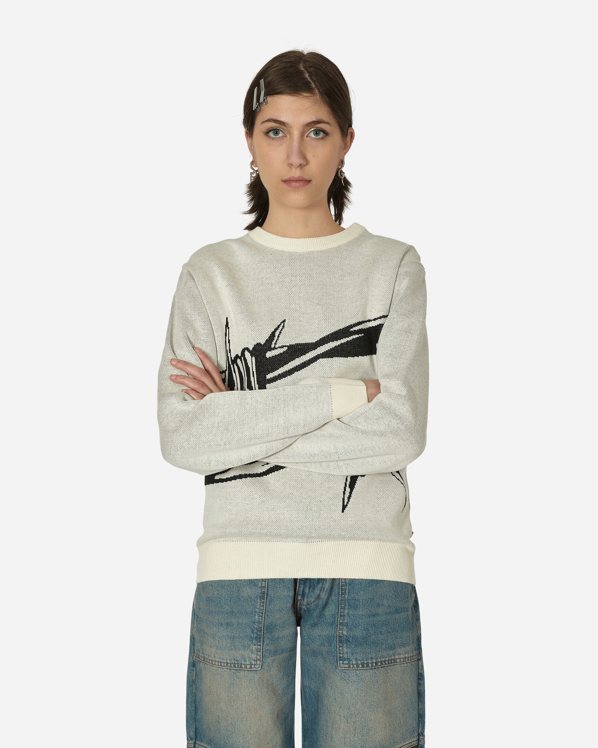 Iuter Barbwire Jumper Dusty White Knitwears Sweaters 24SIJM03 1