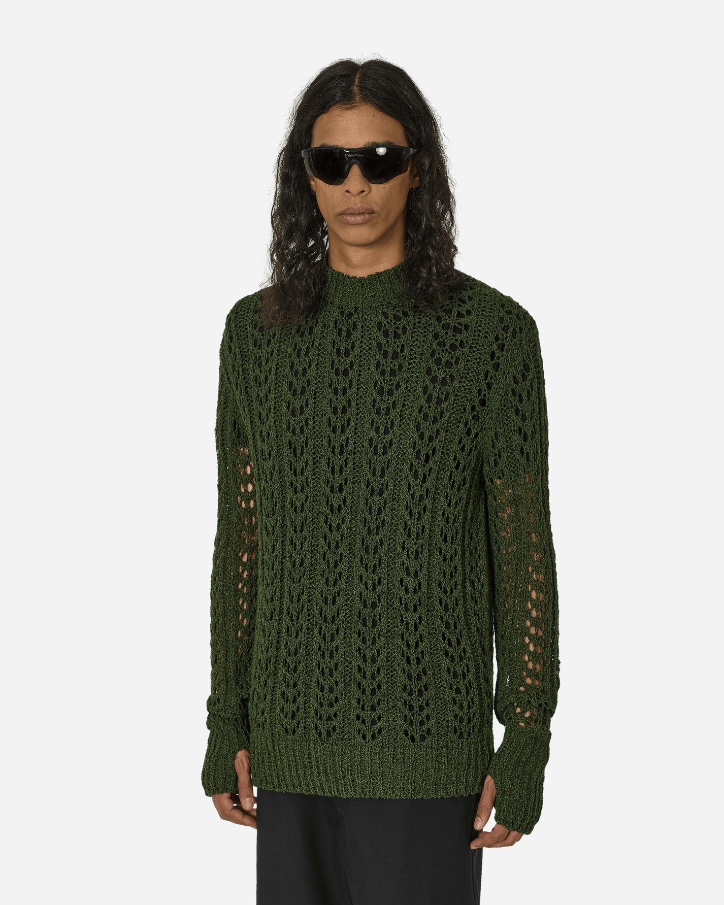 _J.L-A.L_ Redos Knitted Jumper Dark Green Knitwears Sweaters JBMW046YA02 BLK0006