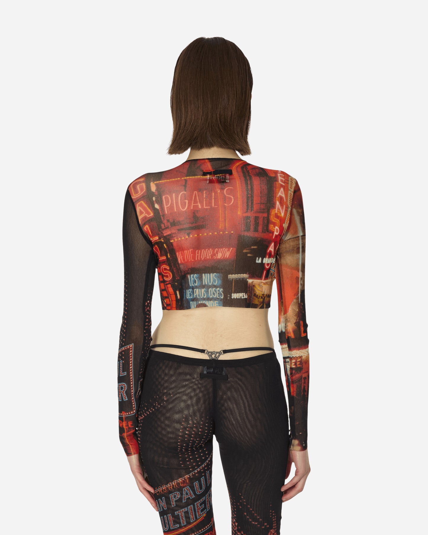 Jean Paul Gaultier Wmns Mesh Longsleeve Crop Multi T-Shirts Longsleeve TO205-T552 00301550