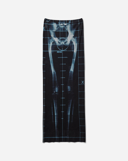 Jean Paul Gaultier Wmns Mesh Long Skirt Black/Navy/Lightblue Skirts Maxi 25-33-F-JU144-T580 005956