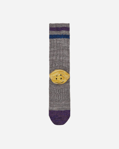 KAPITAL 60Yarns Grandrelle Ivy Rainbowy Happy Heel-Hold Socks Gray Underwear Socks EK-1447 3