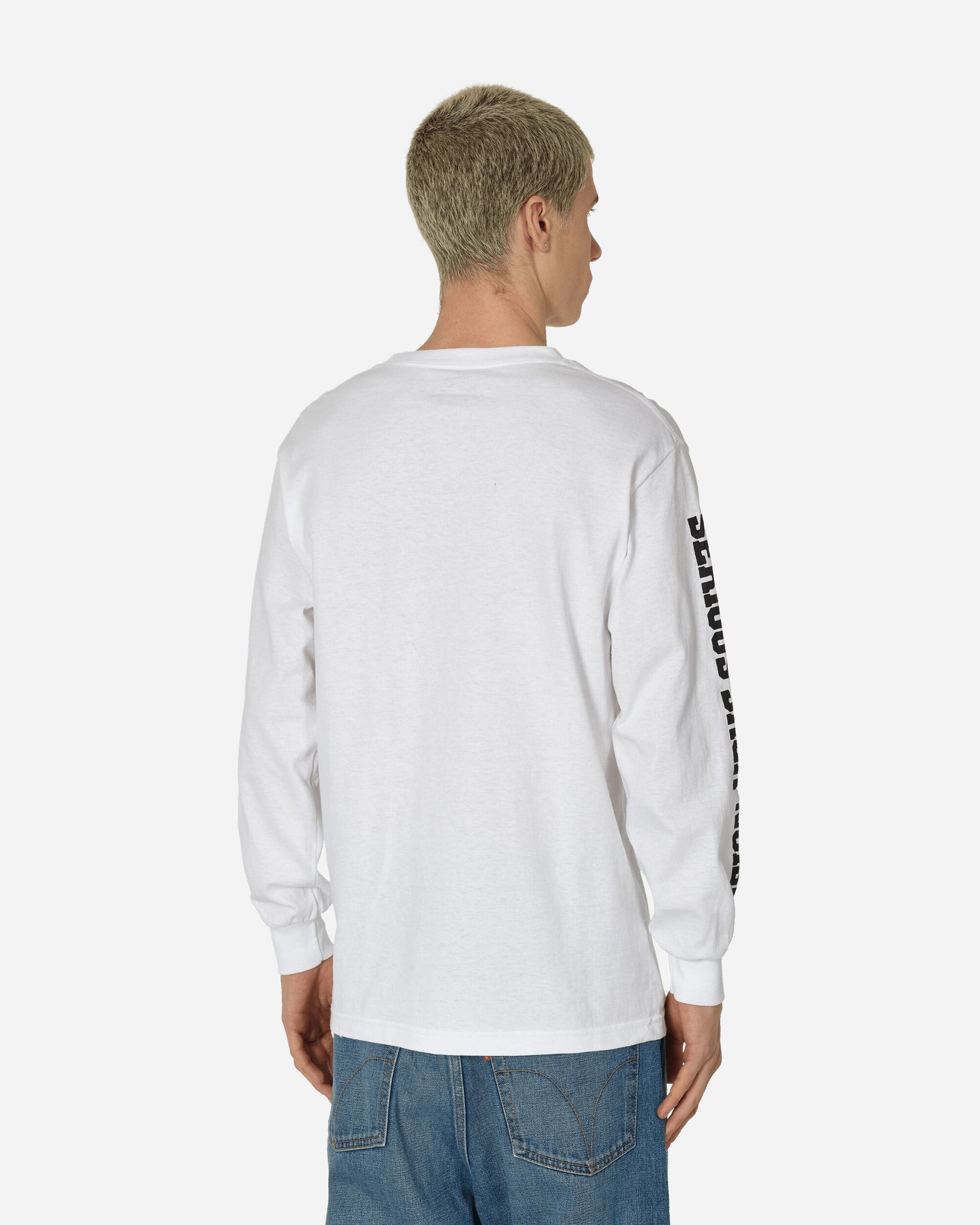 L.I.E.S. Records L.I.E.S. Statue L/S T-Shirt White T-Shirts Longsleeve LIESLS-003 003