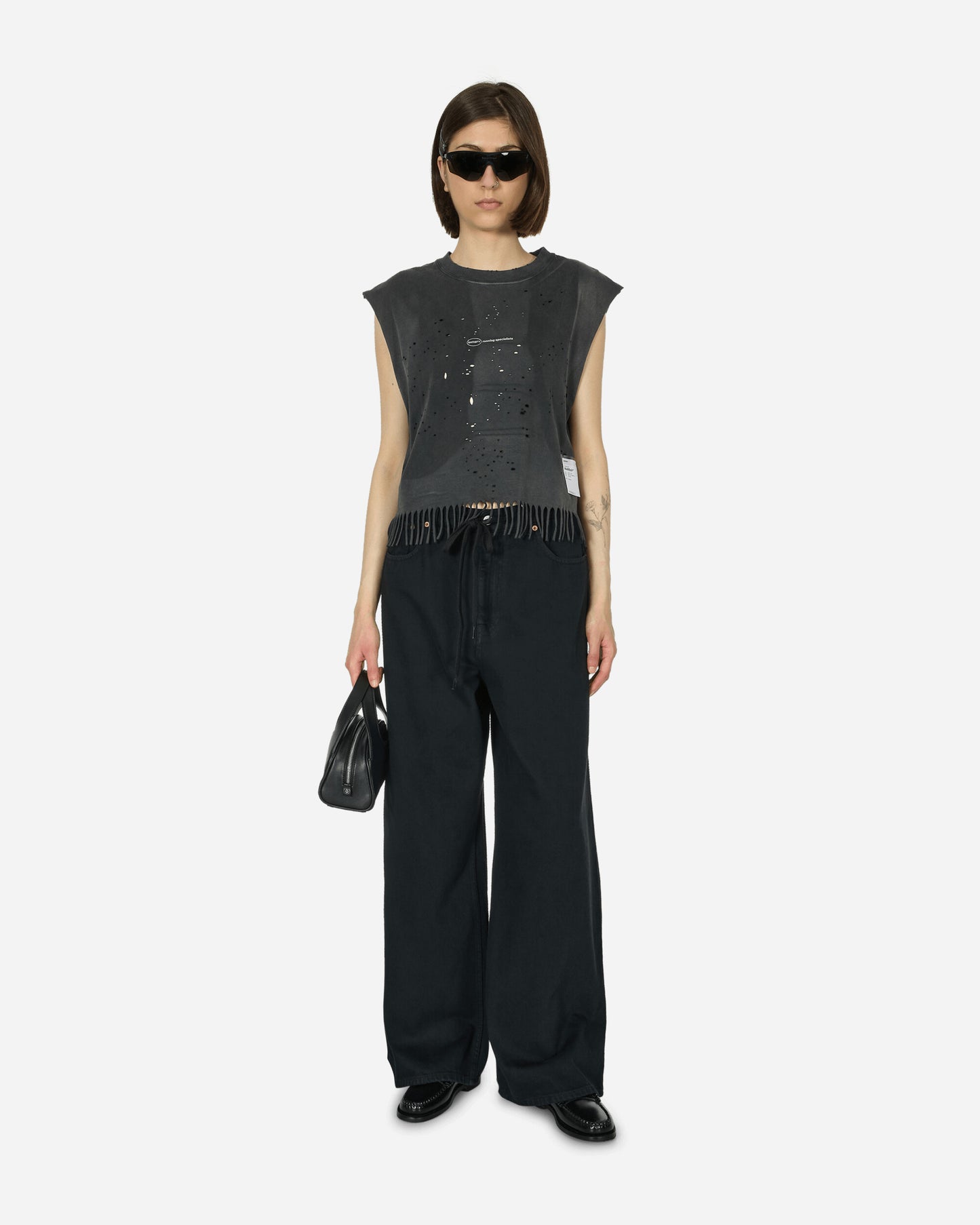 MM6 Maison Margiela Wmns Pants 5 Pockets Black Pants Casual S52LA0239 900