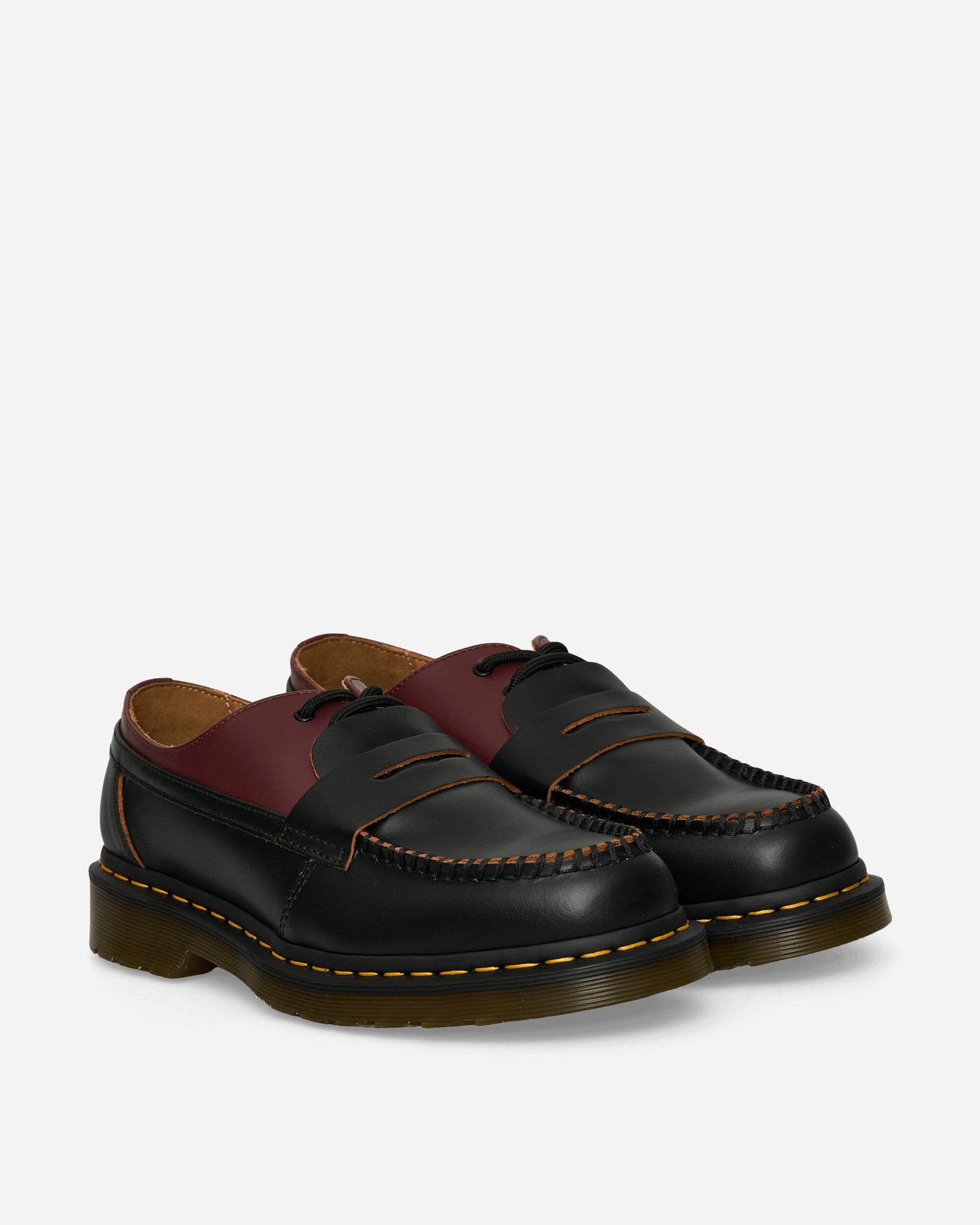 MM6 Maison Margiela 1461/Penton - Mash Up Black / Oxblood Classic Shoes Loafers S66WR0028P8031 H6851