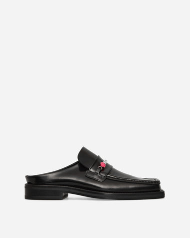 Martine Rose Wmns Beaded Square Toe Mule Black High Shine Classic Shoes Loafers MRSS24-1053 BLAHSH