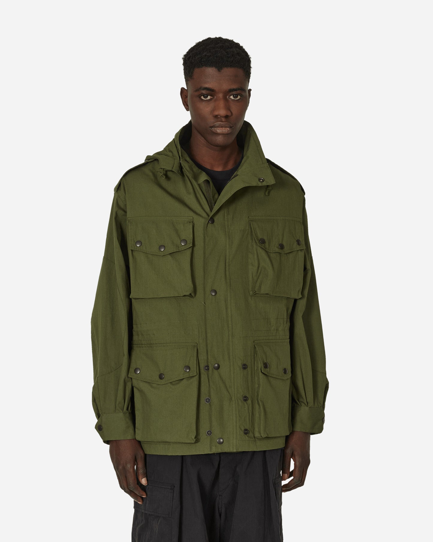 Needles Field Coat - C/N Oxford Cloth Olive Coats and Jackets Parka Jackets OT090 A