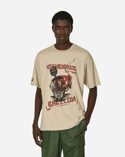 Neighborhood Nh x Babylon . Tee Ss-2 Beige T-Shirts Shortsleeve 241PCBLN-ST02S BG