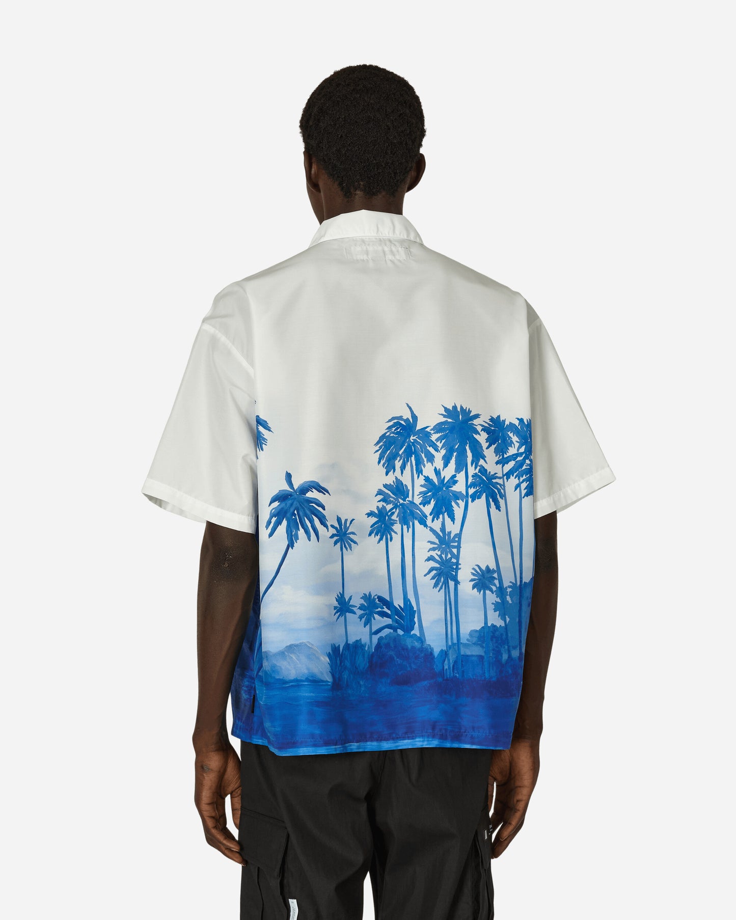 Neighborhood Palm Tree Hawaiian Shirt Ss Blue Shirts Shortsleeve Shirt 241TSNH-SHM07 BL