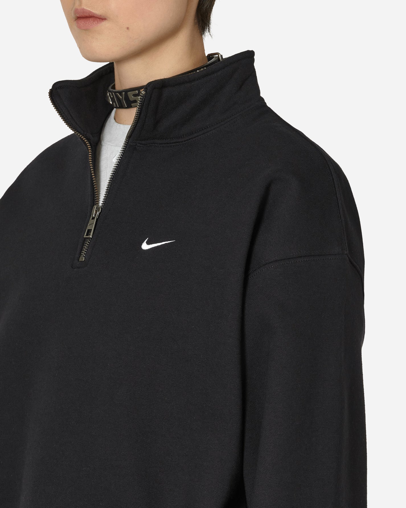 Nike M Nk Solo Swsh Hw Bb Qz Top Black/White Sweatshirts Zip-Ups DQ5209-010