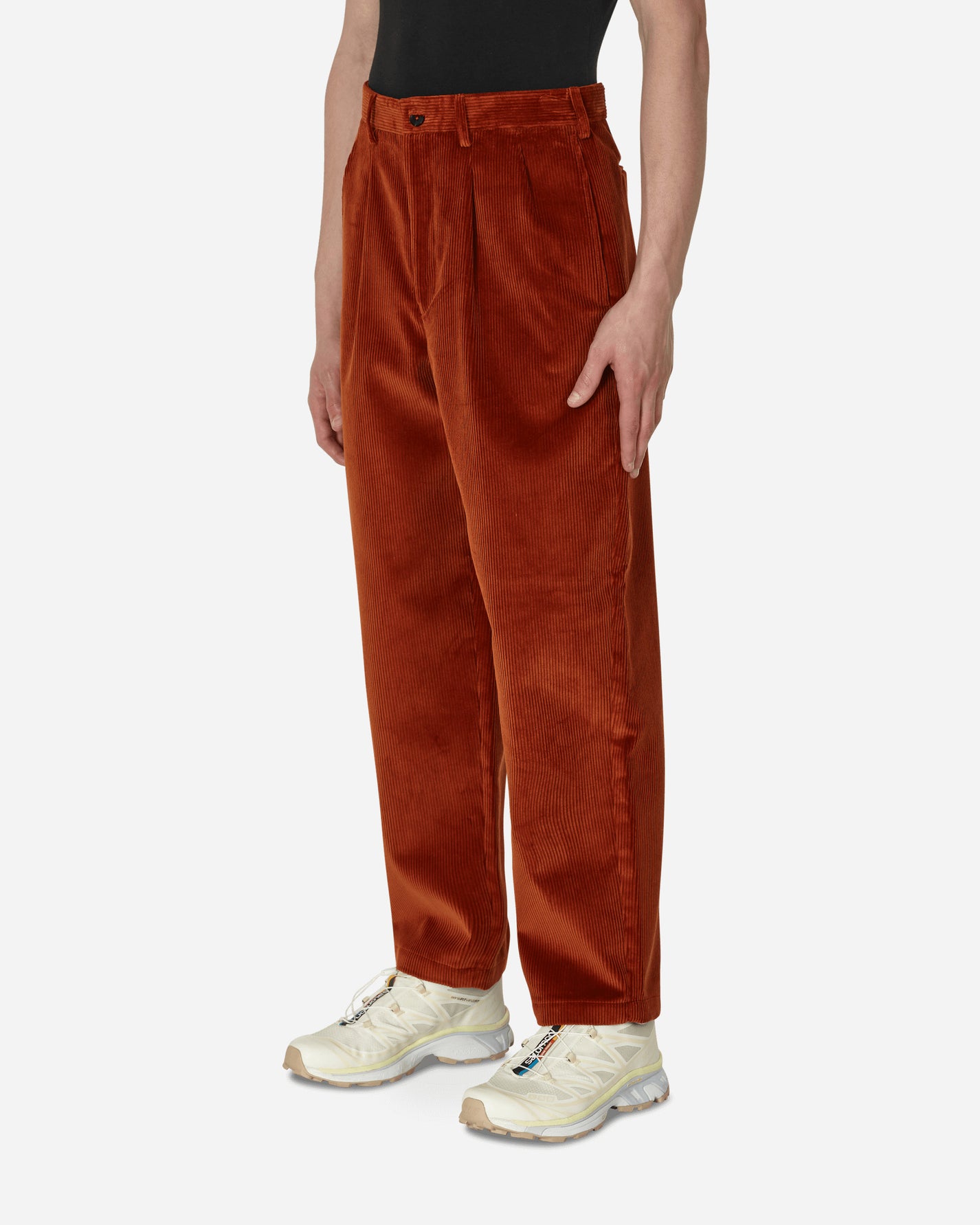 Noah Double-Pleat Corduroy Pants Cinnamon Pants Trousers P043FW22 CNM