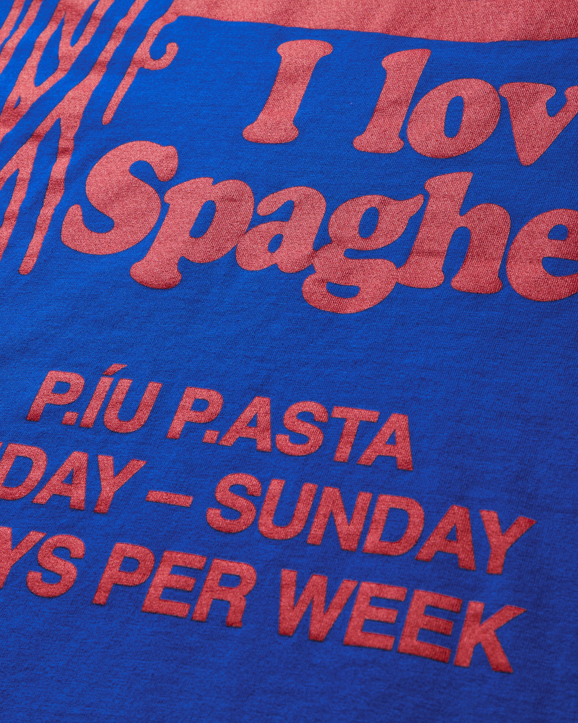 Public Possession I Love Spaghetti Ii T-Shirt Bright Blue T-Shirts Shortsleeve PPMODA24-102  1