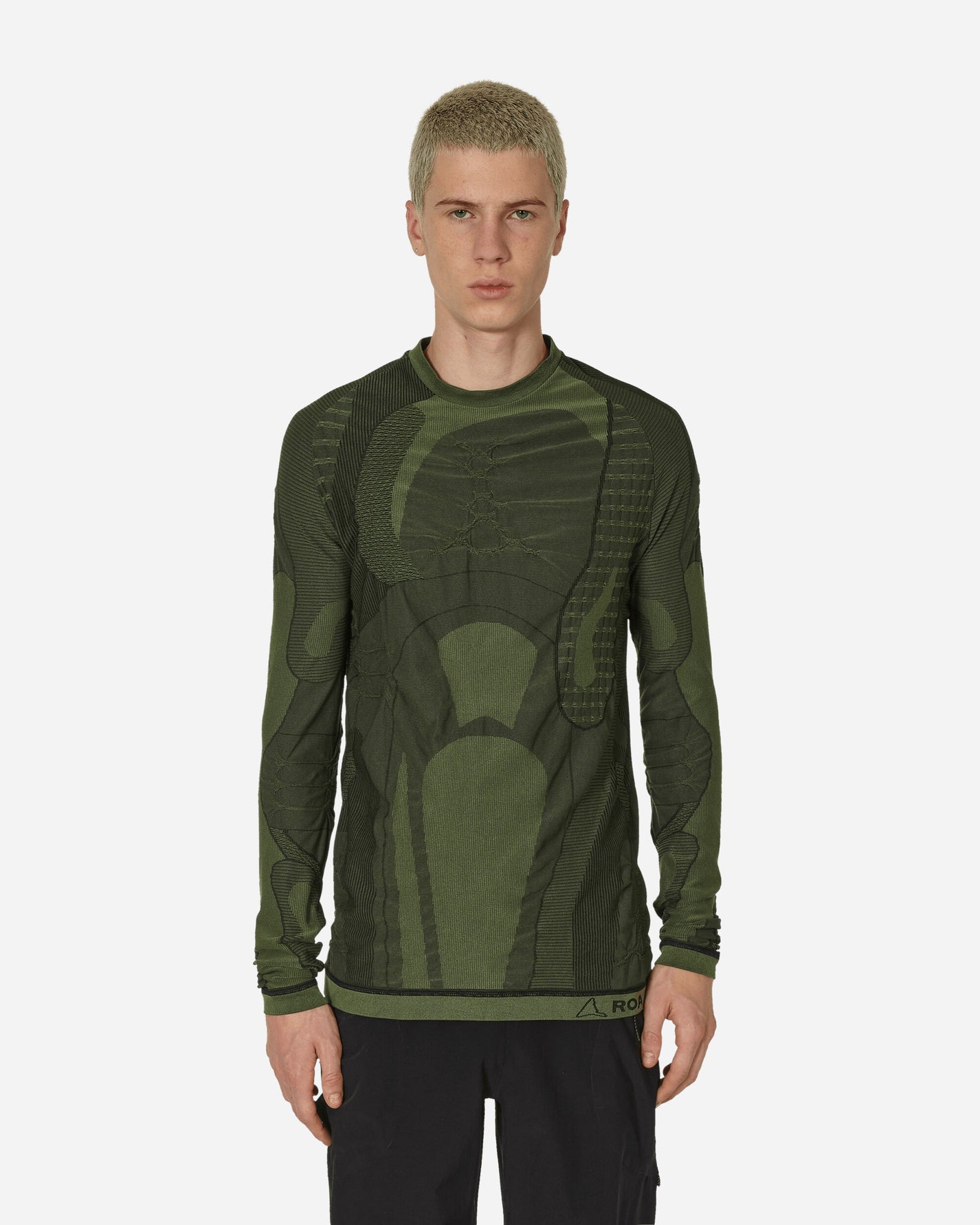 ROA Seamless Crewneck Dark Green T-Shirts Top RBMW083FA60 GRN0003