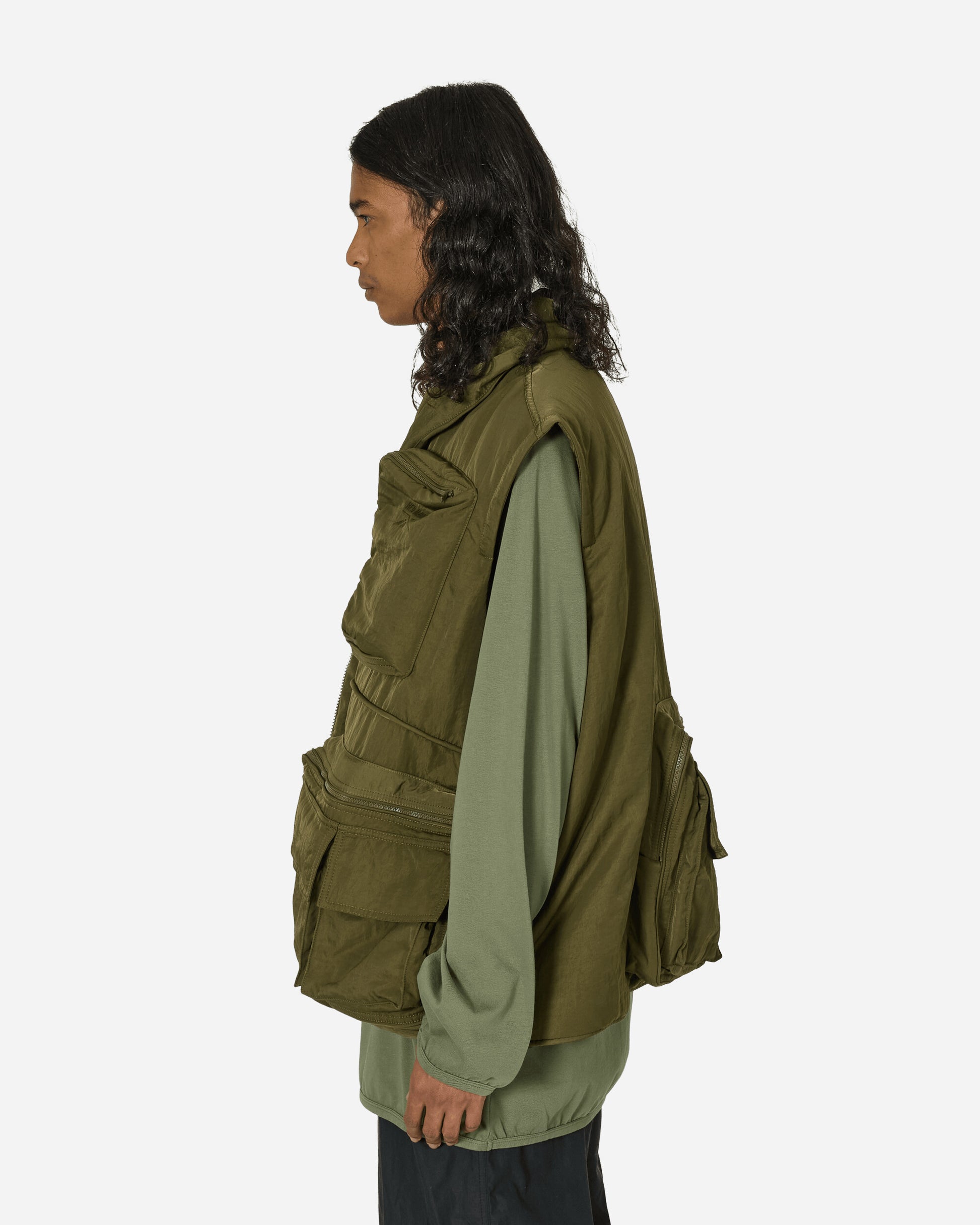Reebok Vest Army Green Coats and Jackets Vests RMEX003C99FAB0015600