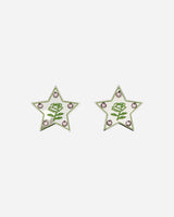 Safsafu Wmns Super Star Earrings Silver/Green Jewellery Earrings U1-24-E6 SG