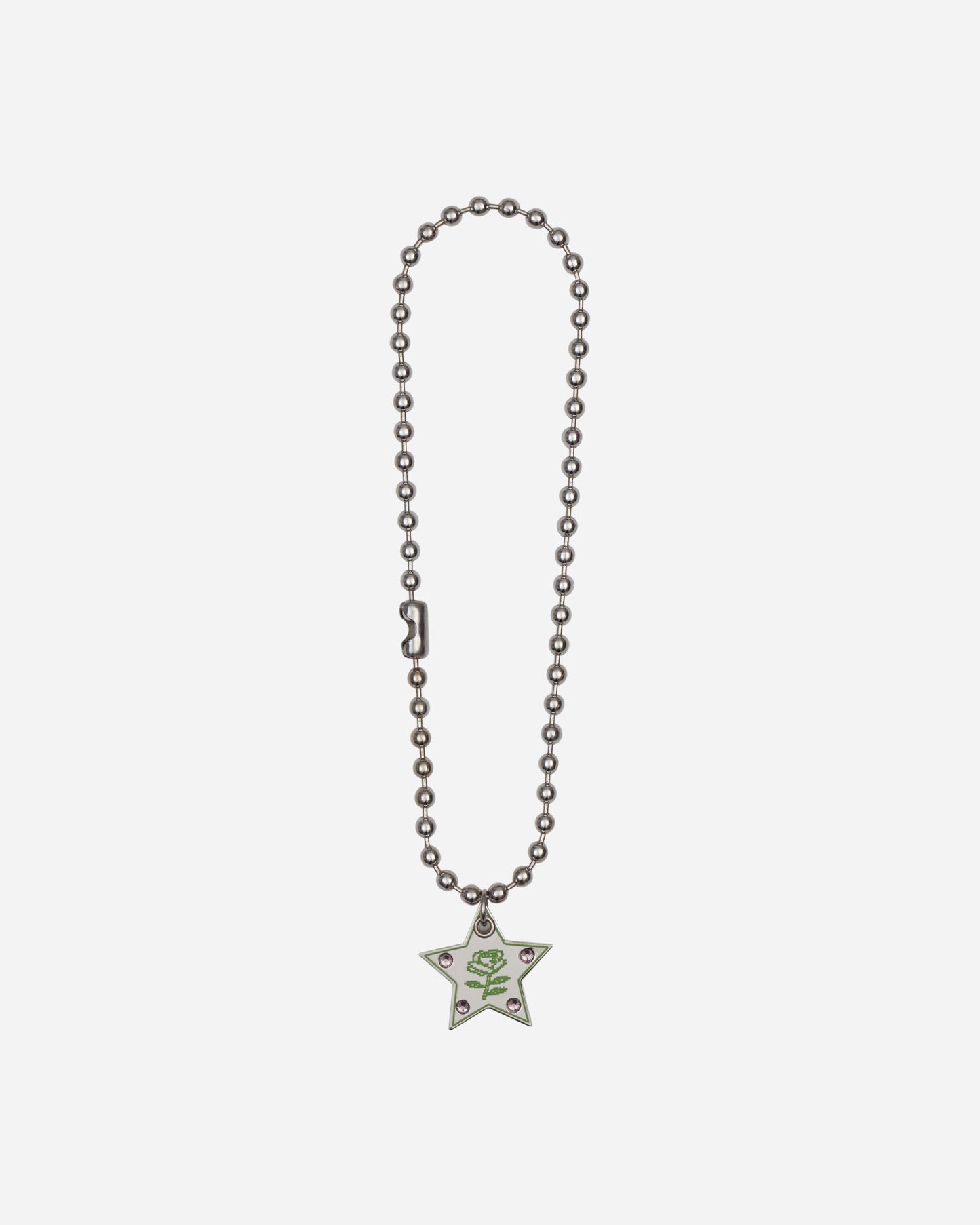 Safsafu Wmns Super Star Necklace Silver/Green Jewellery Necklaces 1-24-N1 SG