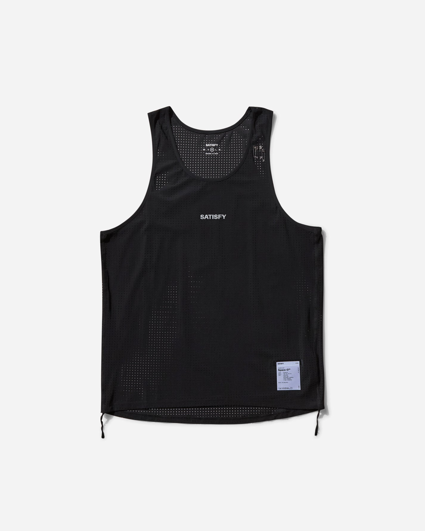 Satisfy Space‑O Singlet Black T-Shirts Shortsleeve 11004 BK-SAB