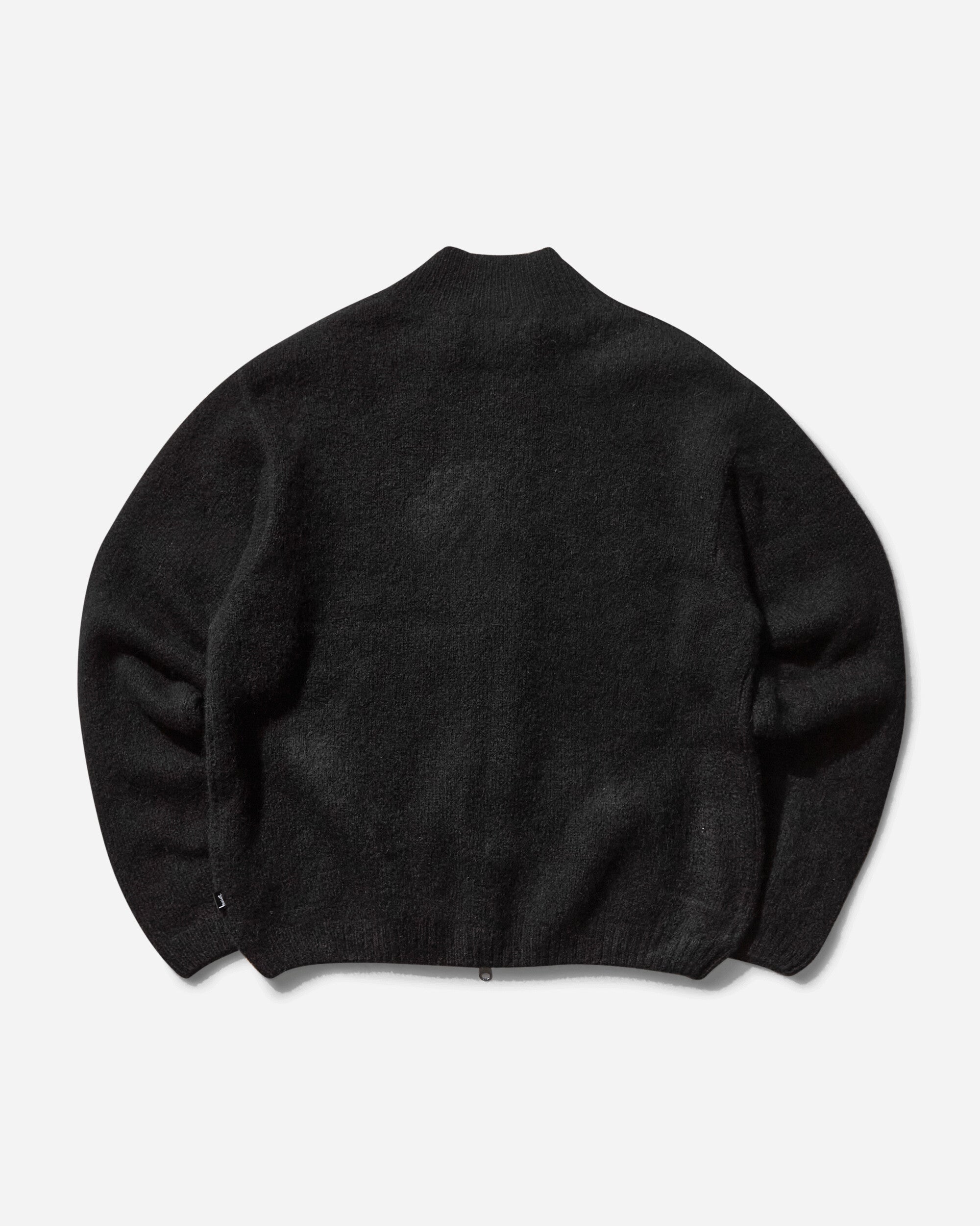 Stüssy Brushed Mock Full Zip Sweater Black Knitwears Sweaters 117248SJ 0001