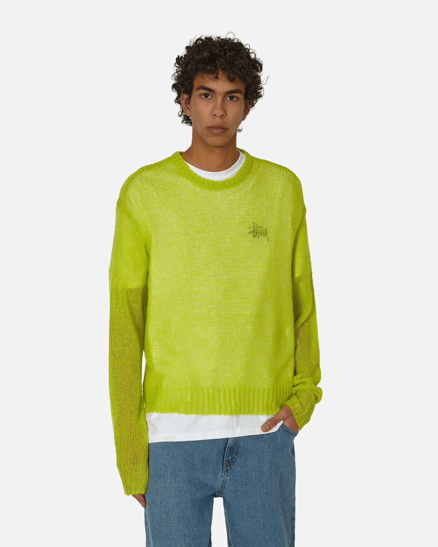 Stüssy S Loose Knit Sweater Lime Knitwears Sweaters 117205 LIME