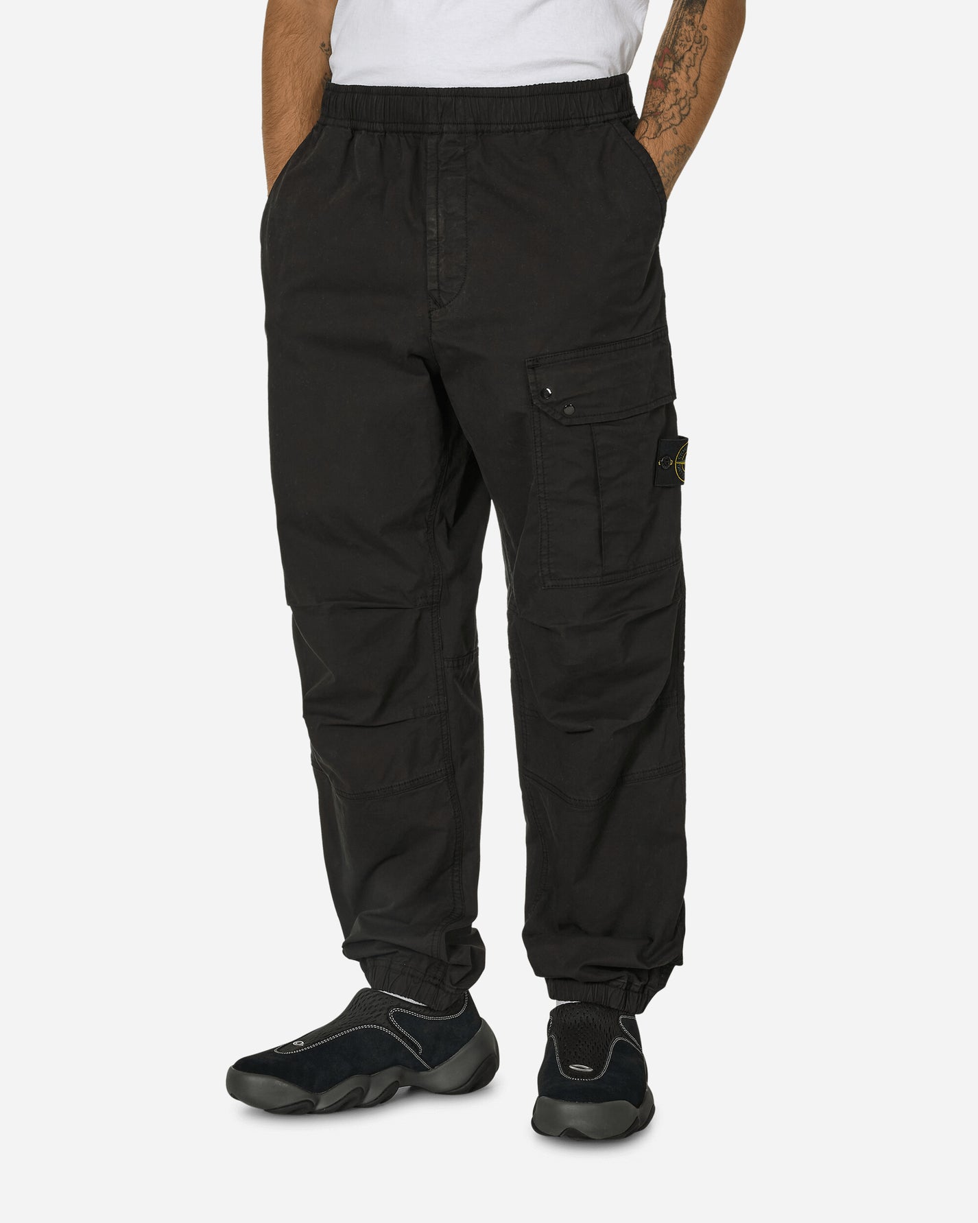 Stone Island Cuffed Loose Cargo Pants Black Pants Cargo 811532910 V0029