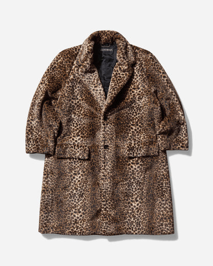 WACKO MARIA Leopard Fur Chesterfield Coat Beige Coats and Jackets Coats 24FW-WMO-CO06 BEIGE