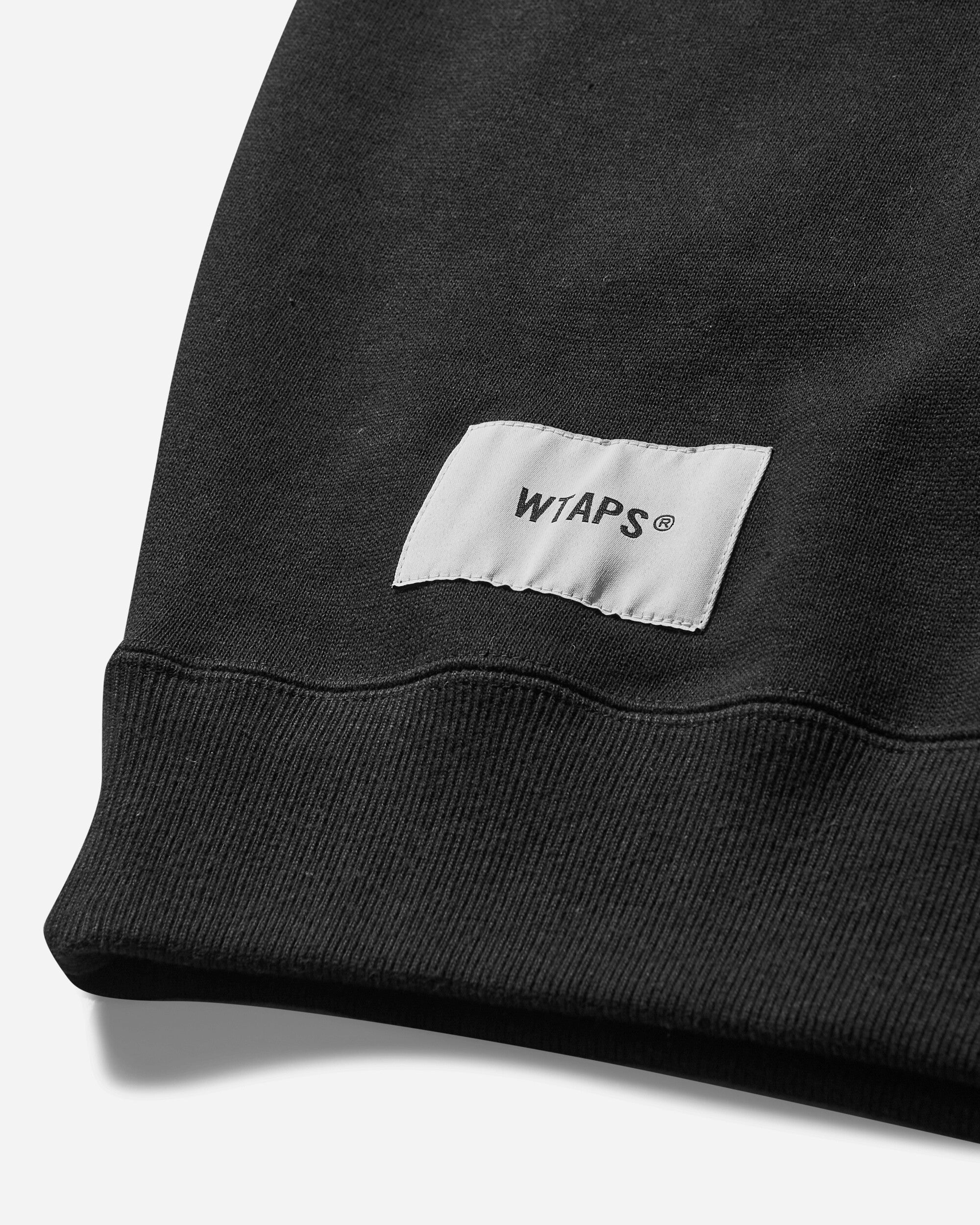 WTAPS Cut & Sewn 18 Black Sweatshirts Crewneck 242ATDT-CSM18 001