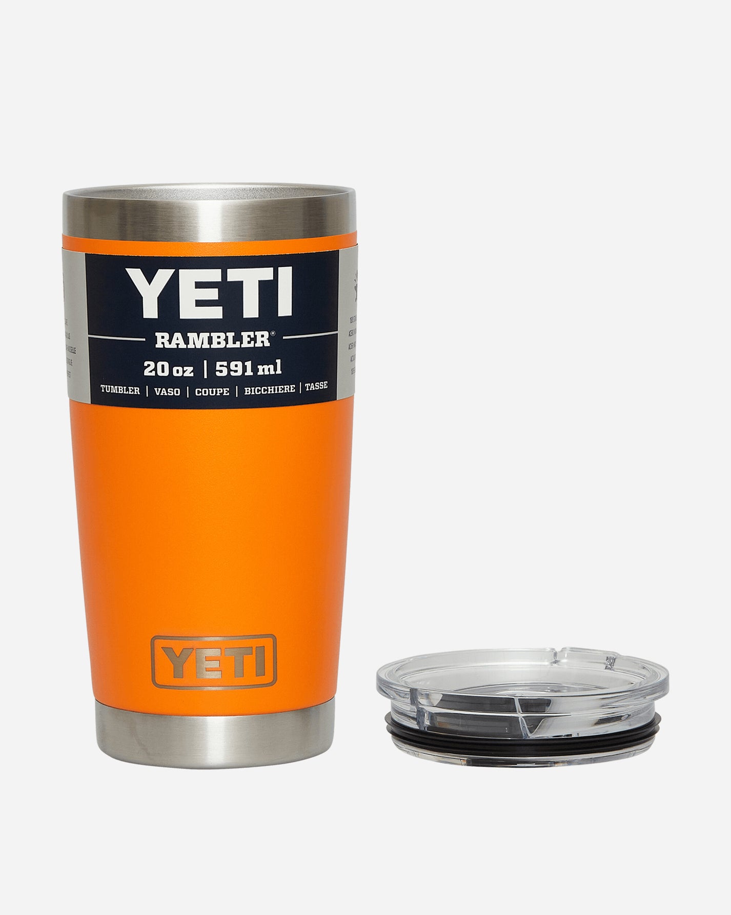 YETI Rambler 20oz Stackable Cup King Crab Orange Equipment Bottles and Bowls 0305 KCO