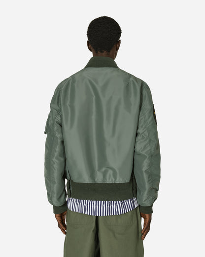 sacai Sacai Gonz Nylon Twill Blouson Khaki Coats and Jackets Bomber Jackets 24-03524M 840