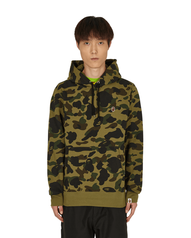 A Bathing Ape - 1st Camo One Point Pullover Hooded Sweatshirt Green
