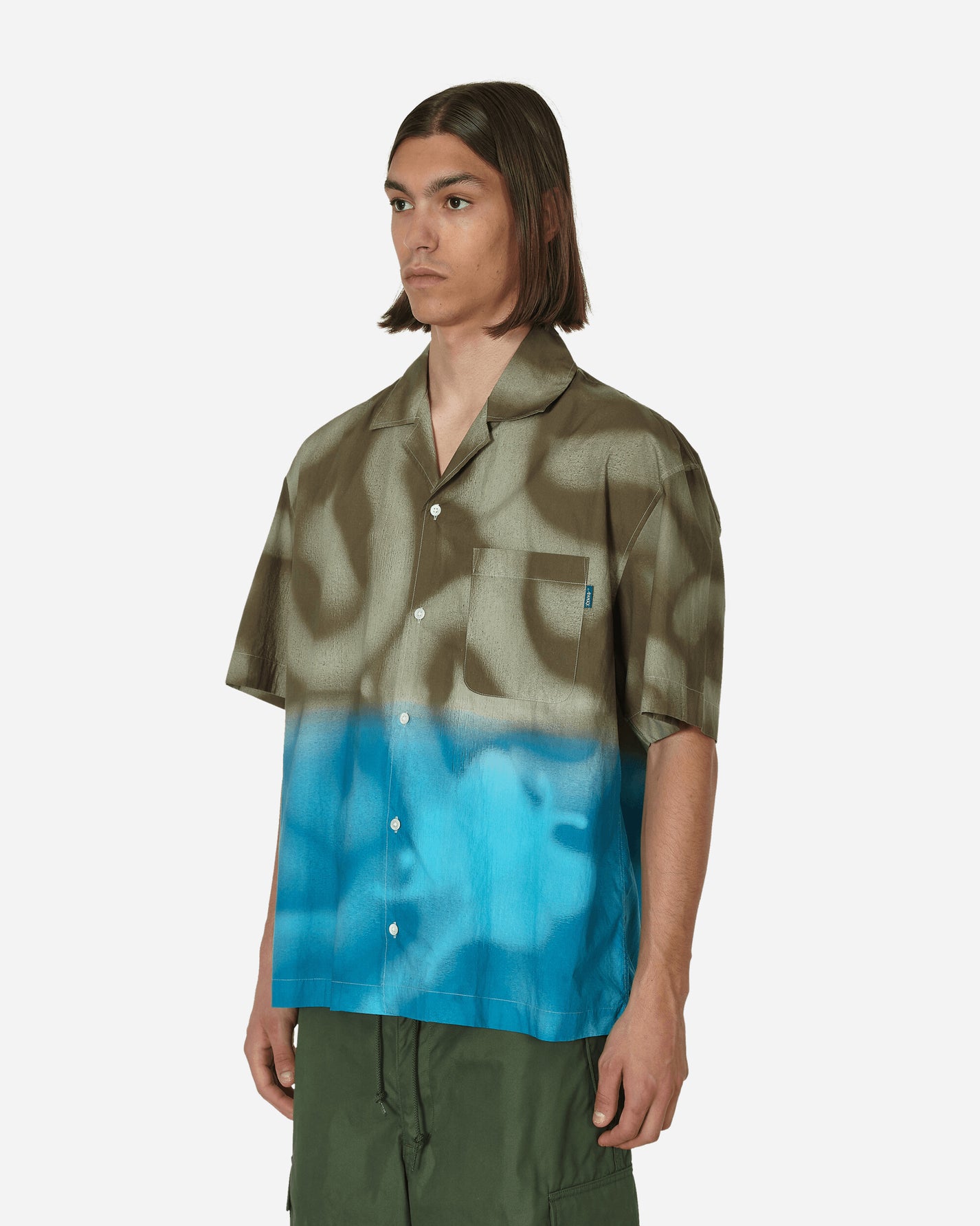 Awake NY Awake Ny X Mundo Dip Dyed Camp Shirt Brown/Blue Shirts Shortsleeve Shirt AWK-SP23-TP001  BRO