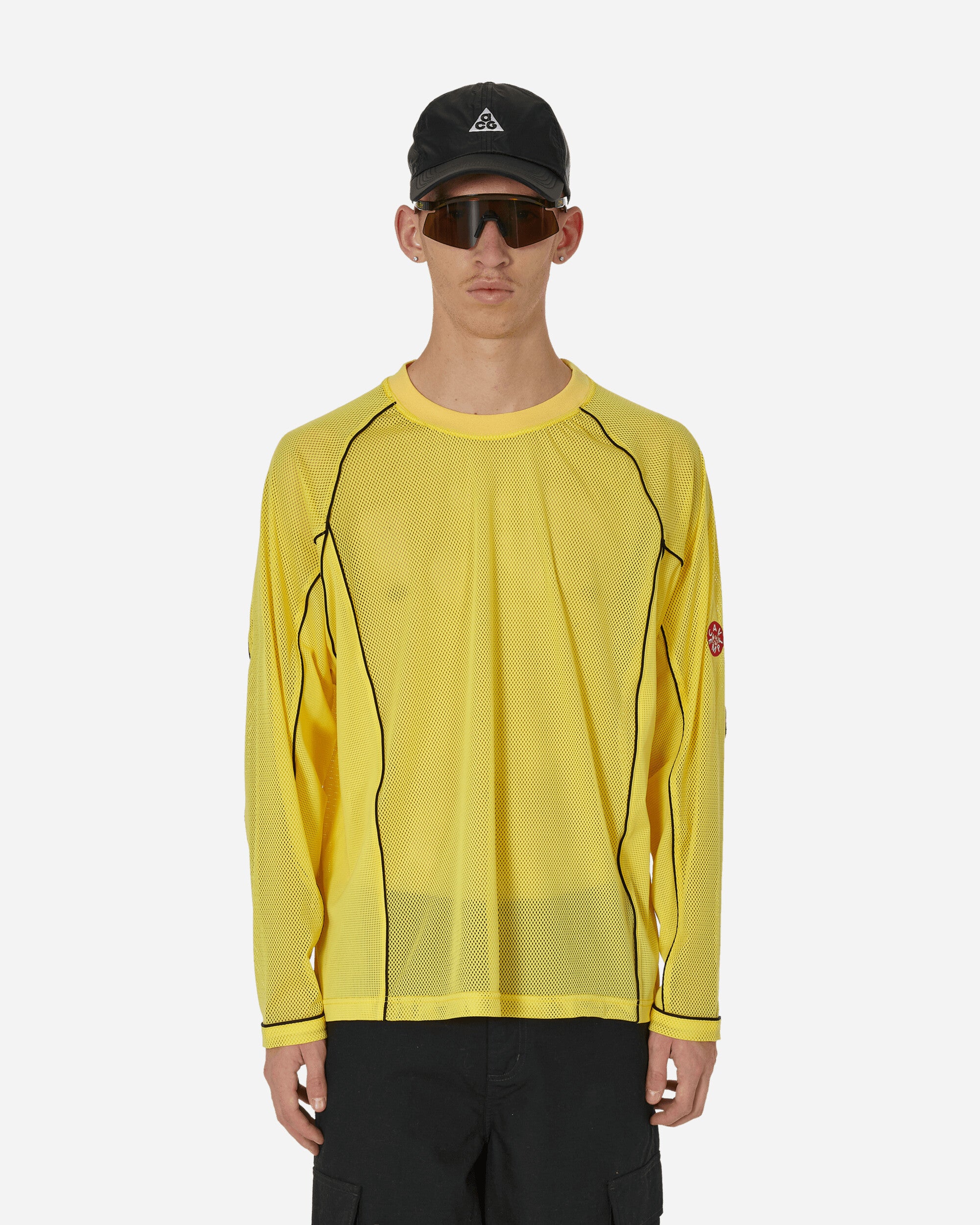 Cav Empt Mesh Raglan Colour Long Sleeve T Yellow Grey-Yellow T-Shirts Longsleeve CES24LT05 001