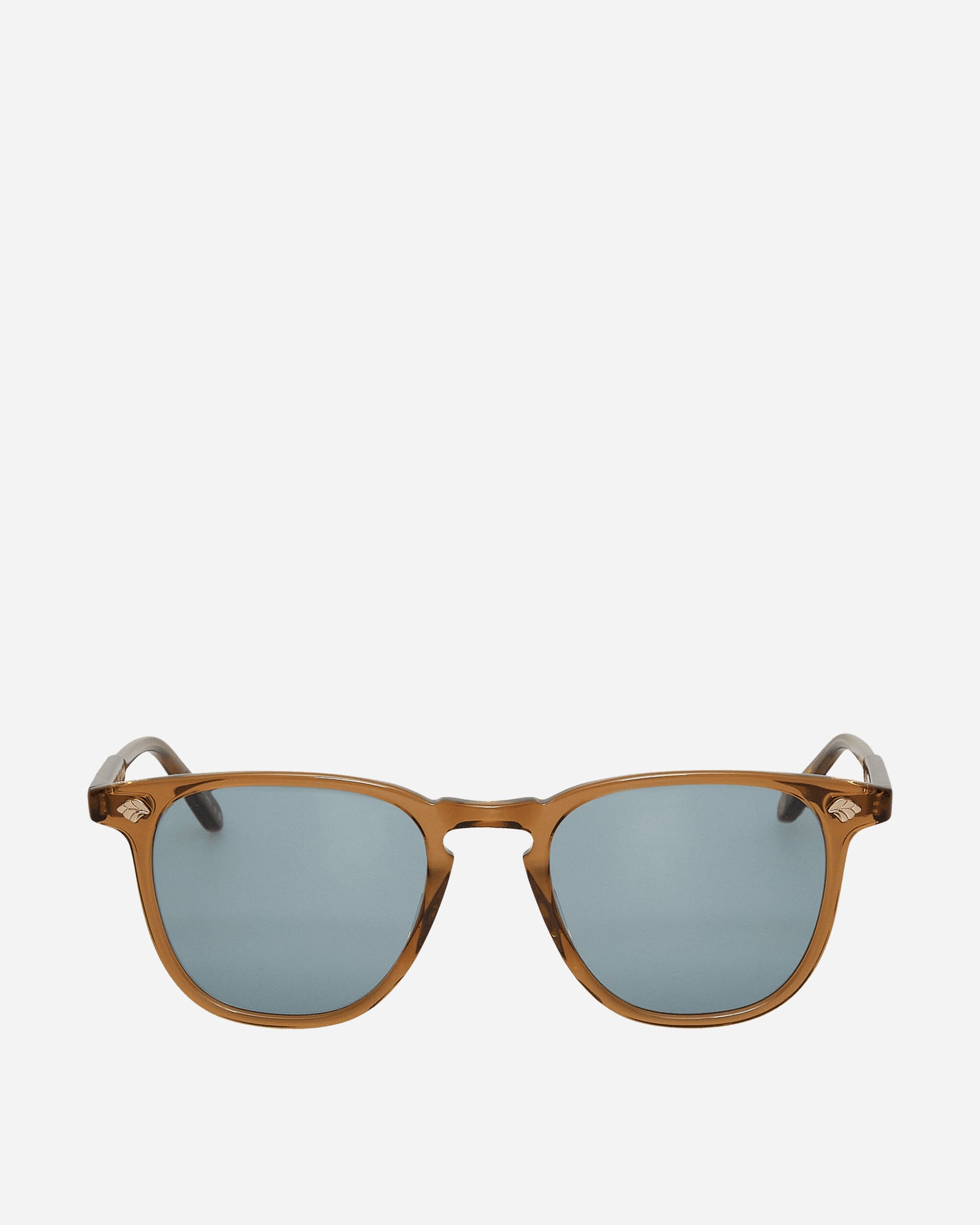 Garrett Leight Brooks Ii 47 Caramel/Pure Blue Eyewear Glasses 2131-47 CPBLU