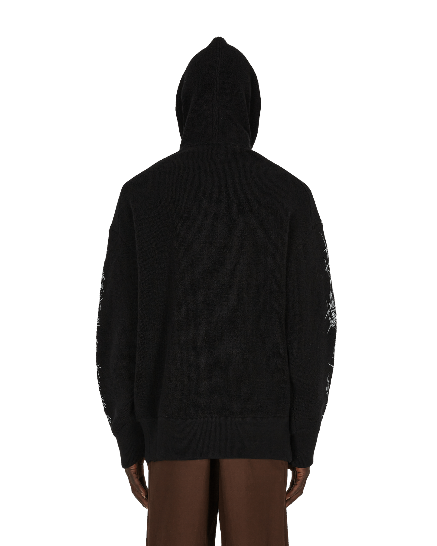 Givenchy Barbedwire Printed Black Sweatshirts Hoodies BM00TM4Y7Y001 001