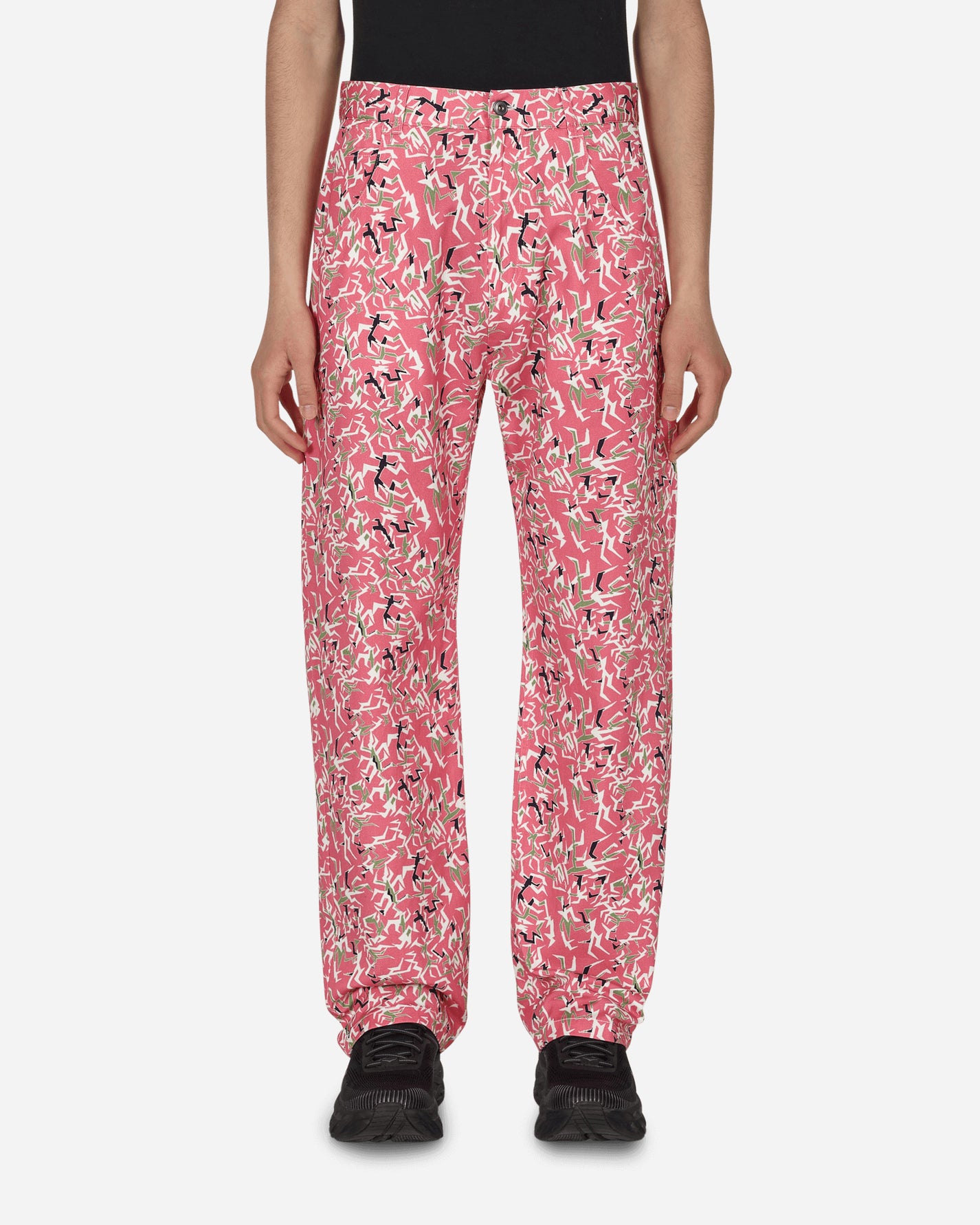 Paccbet Workwear Floral Pants Woven Pink Pants Trousers PACC10P007 1