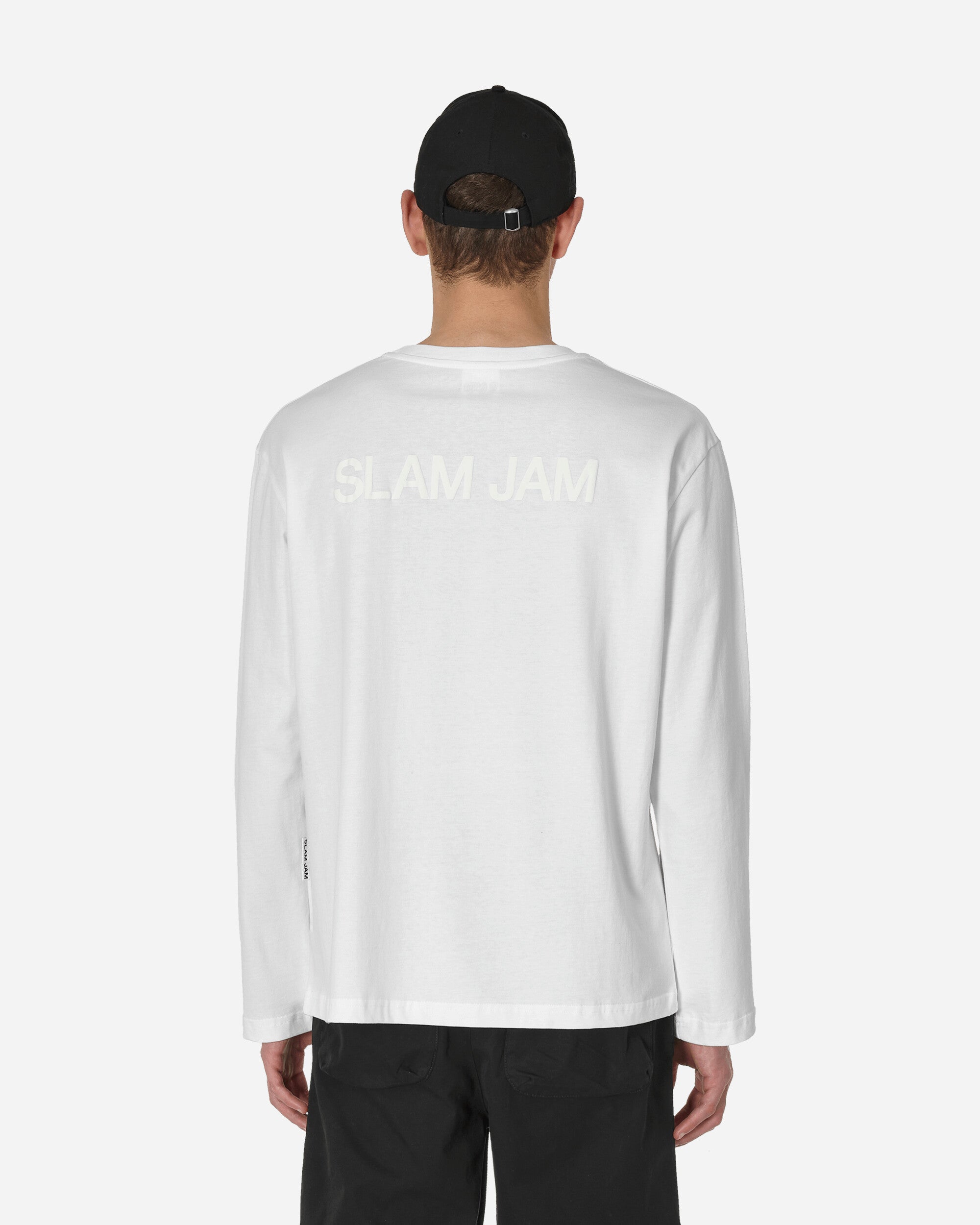 Slam Jam Graphic Ls Tee White Shirts Longsleeve SBMW007FA04 WTH0001