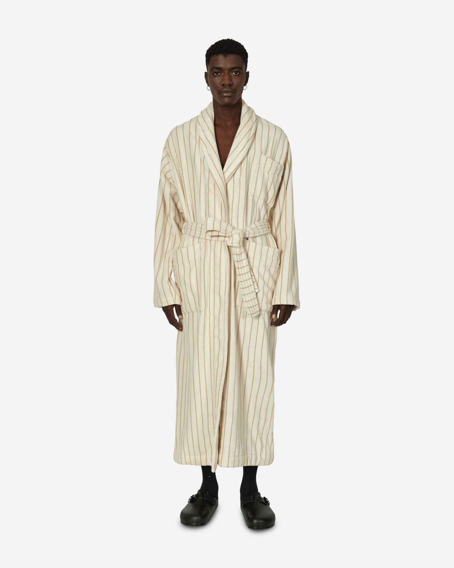 Tekla Classic Bathrobe - Striped Sienna Stripes Textile Bathrobes CB-SNS SNS