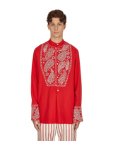 Wales Bonner Menelik Embroidered Scarlet Shirts Longsleeve UA21SH12-CO02 350