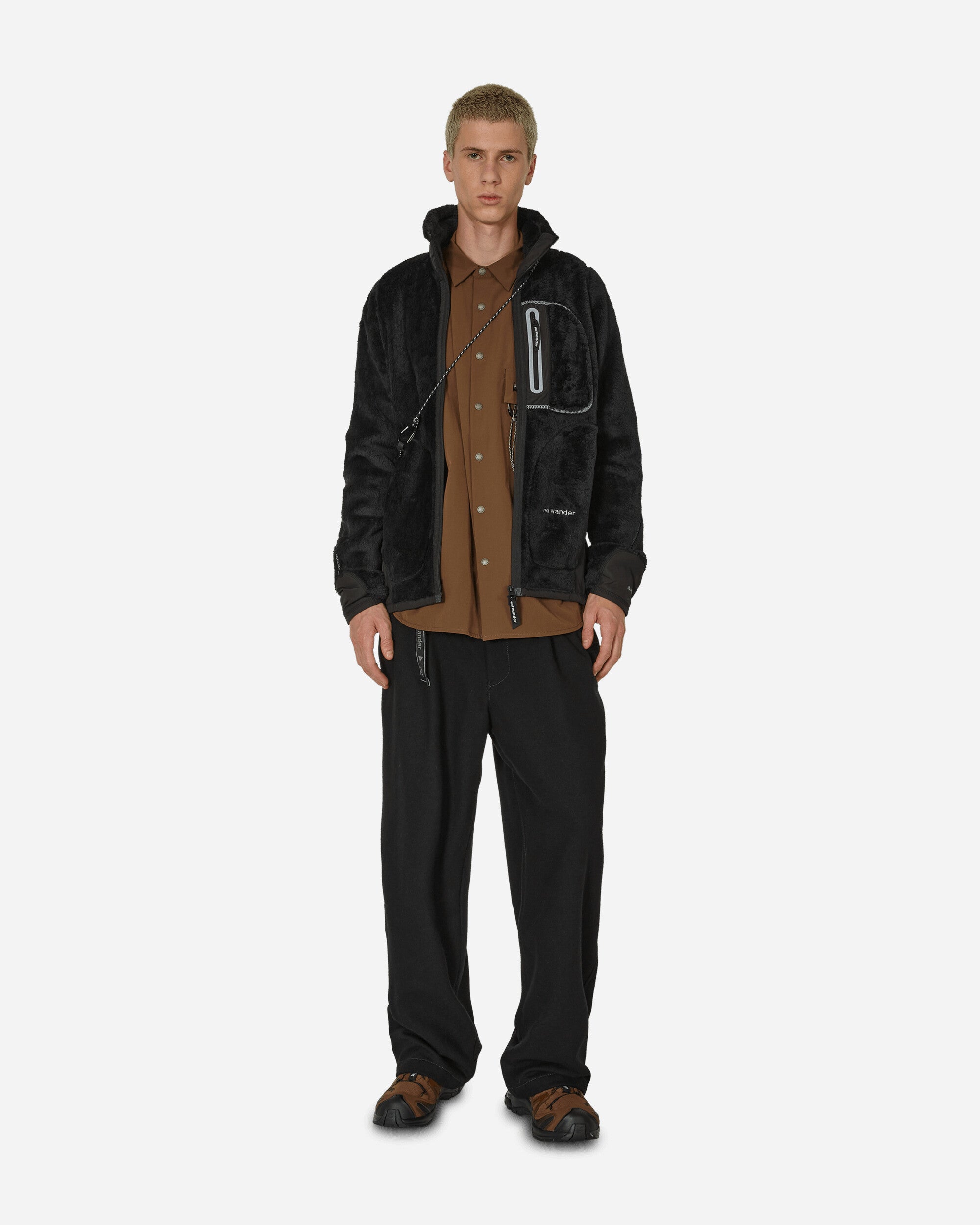Rewool Tweed Wide Pants Black